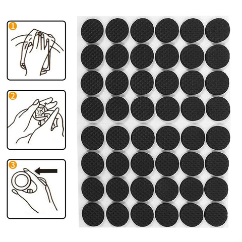 48Pcs Nonslip Rubber Feet Pads Self Adhesive Floor Protectors For Chairs Tables And Wooden Surfaces Durable Non Slip Protection