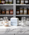 Vestamore Portable Thermal Label Maker Machine With Wireless Bluetooth Connectivity And Inkless Printing For Home Office Organization on marble surface