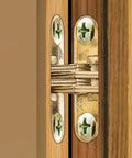 Close-up of Hidden Cross Zinc Alloy Concealed Hinges Two Pack For Wooden Doors And Lightweight Worktops Frameless Cabinets Kitchen Cabinet Hardware