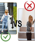 Slick Matte Black U Shaped Stair Handrail Double Pack With Ergonomic Grip For Indoor Steps Built Like A Tank To Deliver Solid Support For Easy Climbing Or Descending Without Any Hassle, demonstrating safe stair use.