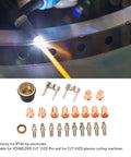 24Pcs Plasma Cutter Consumables Kit With Brass Electrodes And Torch Tips for YESWELDER CUT 55DS Pro and CUT 65DS Plasma Cutters