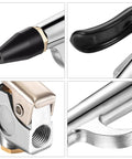 Close-up of 8 Piece Air Blow Tools Set With Adjustable Nozzles For Air Compressors Pro Grade Flow Attachments, showing nozzle and grip details.