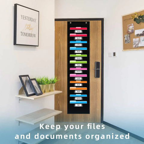 Straight Fire Office Upgrade With This Heavy Duty 12 Pocket Hanging Wall File Organizer Chart Designed To Sort Letter Papers And Tame Student Mess Without Breaking A Sweat