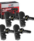 Set Of 4 Pre Programmed 315MHz TPMS Sensor Compatible With Chevy Silverado GMC Sierra Cadillac Buick Pontiac Saturn Hummer Saab Replace 13586335 13598771 13598772 Plug And Play Ready To Install Tire Pressure Sensor Kit black sensors