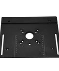 Rock Solid Aluminum Router Insert Base Plate Nails Spotless Woodworking Cuts And Supercharges Your Workshop Setup Straight Up Reliable For Professional Milling And Crisp Carving Jobs In Sleek Black Housing C8, flat top view with measurement grid.