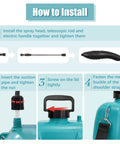 How to install components of Battery Powered Garden Sprayer With USB Rechargeable Handle, Two Gallon Capacity, Three Mist Nozzles