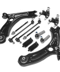 Solid Front Lower Control Arm Kit With Ball Joints And Sway Bar Links Plus Tie Rods Fits VW Jetta 2011 To 2018 parts kit