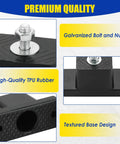 Premium quality 4 Pack Rubber Vibration Isolator Mounting Brackets for outdoor mini split AC, featuring TPU rubber and textured base.