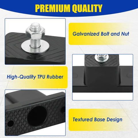 Premium quality 4 Pack Rubber Vibration Isolator Mounting Brackets for outdoor mini split AC, featuring TPU rubber and textured base.