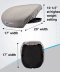 Dimensions of Portable Lift Assist Cushion For Elderly And Seniors Non Electric Memory Foam Seat Booster Aid, 20" width.