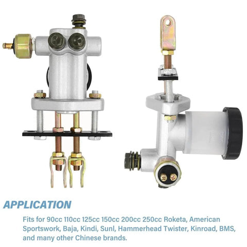 Go Kart Hydraulic Brake Master Cylinder Universal Fit For 90cc To 250cc ATV Buggy Quad with Pro Grade Aluminum Build.