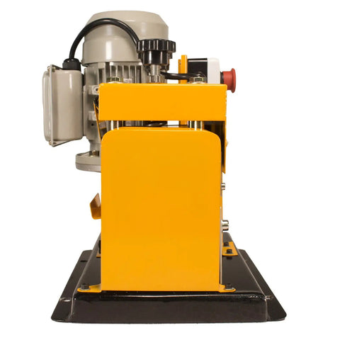 Side view of WRA20 Wire Stripping Machine Pro Grade Benchtop Auto Driven With Five Extra Cutting Wheels and sturdy base