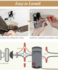 Installation guide for Universal Ceiling Fan Remote Control Kit Replacement For Multiple Brands And Models with wiring diagram.