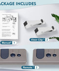 Package contents of the Universal Garage Door Remote Plug And Play For Craftsman LiftMaster And Chamberlain Openers Two Pack image