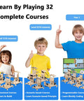 Eight In One STEM Kit For Kids Aged 8 To 16 With ESP32 Smart Home Projects Hands On Coding And Engineering Fun School Crafts DIY Model Building Toys Educational Tech Toys For Birthday And Gift Giving, three course levels