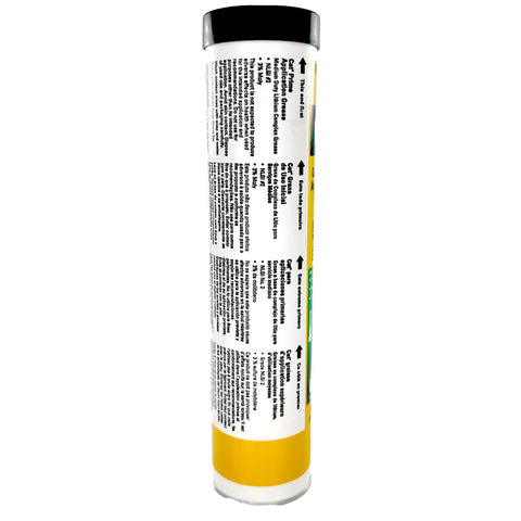 Prime Application Grease NLGI 2 With 3 Percent Moly 13.7 Oz Cartridge Case Of 10, side view of cartridge for lubrication.