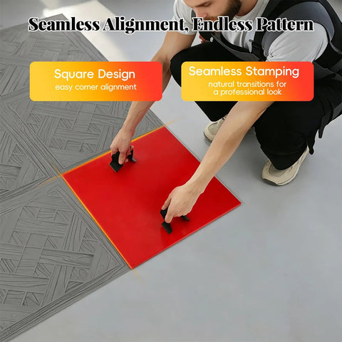 Big 16 By 16 Inch Concrete Stamp Mat With Realistic Woven Texture For Patios Driveways And Walkways Durable PU Material