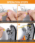 Operation steps for using 945 Pcs Pin Connector Kit With 21 Types Terminal Pins And Waterproof Plugs For Car Wiring.