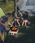 Group camping with 10000 BTU Propane Portable Stove For Outdoor Camping Single Burner Stainless Steel Cooktop With Hose