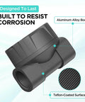 Waterproof 1-Inch Corrosion-Resistant Flow Meter With PTFE Coating showing aluminum alloy body and Teflon-coated surface