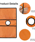 Six Pack Orange Traffic Cone Sleeves With Pockets For Caution Signs And Outdoor Safety Signals Durable Oxford Cloth PVC Cover 22 Inch Length 13 Inch Wide 3 Inch Hole Great For Sports Training And Events