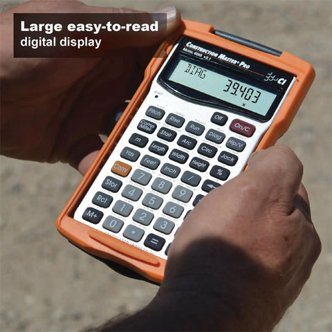Hand-held Do It All Construction Master Pro Calculator For Contractors And Builders With Feet Inch Fraction Math Quick Layouts