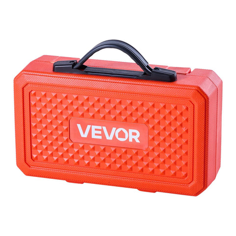 Carrying case for Bearing Press Kit With 52 Piece Bearing Race And Seal Driver Set including bushings and shaft, durable red design