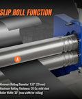 Beast Of A Three In One Pan And Box Brake Slip Roll Shear And Bending Machine for sheet metal, showcasing slip roll function.