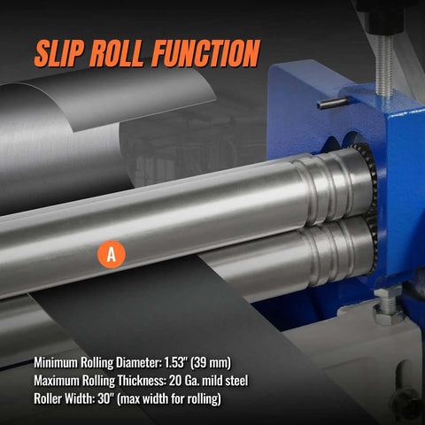 Beast Of A Three In One Pan And Box Brake Slip Roll Shear And Bending Machine for sheet metal, showcasing slip roll function.