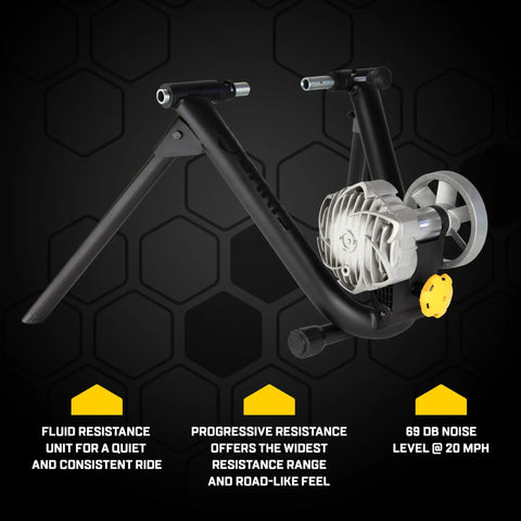Fluid2 Indoor Bike Trainer For Road And Mountain Bikes With Realistic Road Feel And Progressive Fluid Resistance