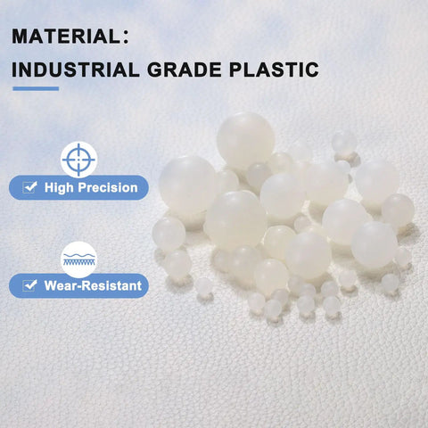 Premium 100 Pack PP Plastic Bearing Balls 12.7mm White Solid Precision Bearings For DIY Projects Home Machining And Smooth Sliding Hardware For DIYers And Hobbyists, white plastic balls