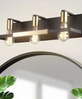 4 Light Vanity Light Fixture Black And Gold Rustic Modern Wall Sconce Over Mirror For Bathroom Living Room Kitchen And Bedroom