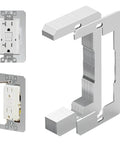 Heavy Duty Metal Wall Plate Spacers For Electrical Box And 12 Pack Outlet Shim Kit with zinc coated steel for fixing wobbly outlets.