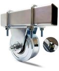 heavy duty V-groove gate wheel with metal bracket for sliding gates