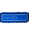 Heavy Duty Commercial Dust Mop Replacement Head For Janitorial Floors And Hard Tile Surfaces Premium Cotton Nylon Blend Industrial Refill Clean Sweep No Sweat Setup Bright Blue, 24 x 5 inch size.