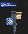 4 Prong 50 Amp Range Cord For Electric Kitchen Range With Open End Connectors Beefy Copper Wires 60 Inch Black Power Cable