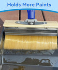 7 Inch Deck Stain Brush Kit With 60 Inch Long Handle And 3 Inch Small Brush for wood stains in paint tray