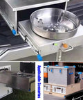 Heavy Duty 3 Fold Full Extension Drawer Slide With Lock Side Mount For Tool Cabinets And Workbenches Built Tough With Lockable Drawer That Stays Put Through Rough Rides 20 Inch 500mm Cold Rolled Steel used in outdoor kitchen setup.