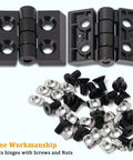 4 Pack Zinc Alloy Hinge Set For 2020 Series 6mm T Slot Aluminum Extrusion Frames And 3D Printer Builds Heavy Duty Hinges with screws and nuts