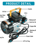 No-Nonsense 110V AC 550W Self Priming Electric Fuel Transfer Pump features waterproof switch and stainless steel body.