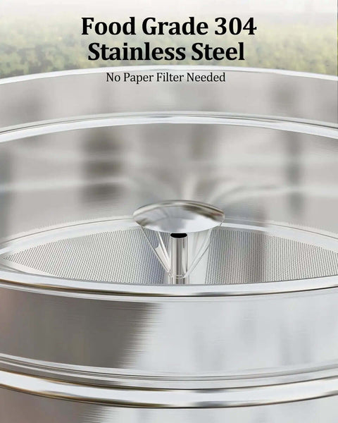 Top view of 100 Cup Coffee Urn Built For Parties And Big Events, Party Ready 14L Large Commercial Coffee Maker, Stainless Steel Hot Beverage Dispenser For Weddings And Buffets.