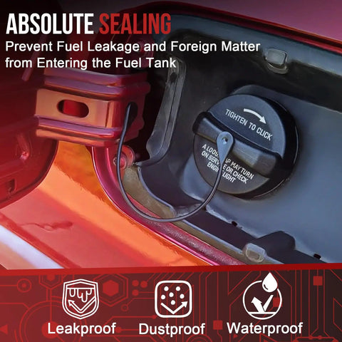 Gas Cap With Two Tether Ropes For Jeep Dodge Chrysler Ram Fiat Plymouth Mitsubishi Wrangler JK TJ Cherokee Ram 1500 2500 3500
