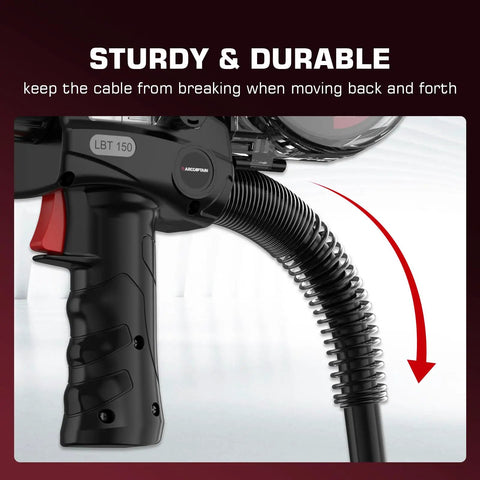 Heavy Duty 150 Amp Spool Gun For Aluminum Welding Smooth As Silk Wire Feed Euro Connector Ten Foot Cable Solid Build For MIG Machines Visual Sightline Cover No Sweat Operation Top Shelf Quality
