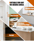 Clear Crystal Pvc Wall Corner Protectors 4 Pack Impact Resistant Corner Guards for wall corners, window edges, and furniture edges.