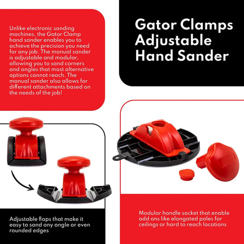 6 Inch Collapsible Hand Detail Sander Delivering Knockout Performance And An Ace Grip showing adjustable ergonomic design for multi-angle sanding.