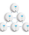 Six Pack Wireless Smoke And Carbon Monoxide Detector Combo Features A Decade Long Sealed Battery And Top Notch Interconnection for home safety