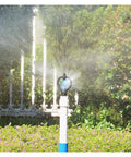 360 Degree Garden Sprinkler Nozzle For Lawn And Garden 1/2 Inch To 3/4 Inch Rotary Irrigation Sprayer in action watering plants