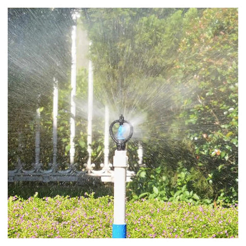 360 Degree Garden Sprinkler Nozzle For Lawn And Garden 1/2 Inch To 3/4 Inch Rotary Irrigation Sprayer in action watering plants