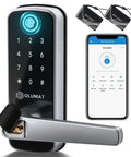 Drop The Clunky Keys On This Hassle Free Smart Door Lock With Fingerprint Scanner And Keypad Digital Entry showing keypad, fingerprint scanner, and app access.