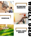 Pro Grade Foam Pipe Insulation Wrap Kit 1/4 To 2 Inch Diameter Waterproof Closed Cell Foam For Copper Pipes Antifreeze Insulation Easy Install Hot Cold Water Shield Durable used for various pipes.